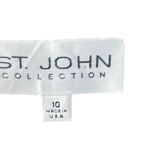 ST. JOHN Collection knit jacket Designed in a textured boucle, sand color Sz 10 - Picture 6 of 6